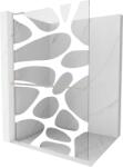 Mexen Kioto+ L zuhanyfal polccal Walk-in 80 x 200 cm, fehér hullám, csiszolt nikkel - 800-080-123-97-97 (800-080-123-97-97)