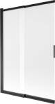 Mexen Fox kétszárnyú zuhanyfal 120 x 150 cm, matt, fekete - 891-120-002-70-30 (891-120-002-70-30)