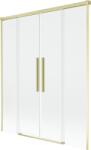 Mexen Rox kétpaneles toló fürdőkád paraván 140 x 150 cm, áttetsző, arany szálcsiszolt - 8C9-140-002-55-00 (8C9-140-002-55-00)