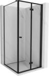 Mexen Mist-F összecsukható zuhanykabin jobb 90 x 90 cm, fekete keret, fekete - 8A6T-090-090-70-70-P (8A6T-090-090-70-70-P)