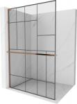 Mexen Kioto+ L zuhanyfal polccal Walk-in 70 x 200 cm, fekete minta, rózsaarany - 800-070-123-60-78 (800-070-123-60-78)