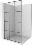 Mexen Kioto L zuhanyfal Walk-in 110 x 200 cm, fekete rács, kefefinish nikkel - 800-110-103-97-77 (800-110-103-97-77)