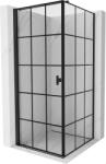 Mexen Mist-B sarokkabin balra nyíló 90 x 90 cm, fekete rácsos, fekete - 8A2T-090-090-70-77-L (8A2T-090-090-70-77-L)