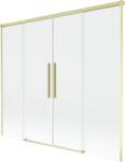 Mexen Rox 2-szárnyú toló kádparaván 170 x 150 cm, átlátszó, arany kefélt - 8C9-170-002-55-00 (8C9-170-002-55-00)