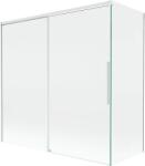 Mexen Rox 2-szárnyú összecsukható kádparaván 160 + 75 x 150 cm, átlátszó, fehér - 8C9-160-075-20-00 (8C9-160-075-20-00)