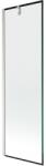 Mexen Next 1-szárnyú kádparaván 60 x 150 cm, fekete keret, szálcsiszolt nikkel - 895-060-000-00-70-97 (895-060-000-00-70-97)
