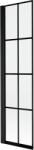 Mexen Mist egyoldalas bal oldali zuhanyfal 50 x 150 cm, fekete rács, fekete - 8A9-050-001-70-77-L (8A9-050-001-70-77-L)