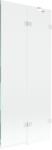 Mexen Lunar 2-szárnyas jobbos kádparaván 80 x 150 cm, átlátszó, fehér - 897-080-100-20-00-P (897-080-100-20-00-P)