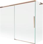 Mexen Rox L kádfüggöny 2-szárnyú toló 190 + 90 x 150 cm, átlátszó, rózsaarany - 8C9L-190-090-60-00 (8C9L-190-090-60-00)