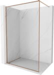 Mexen Kioto-XF zuhanyfal Walk-in kerettel 120 x 202 cm, áttetsző 10 mm, kefevelt réz - 800-120-104-65-00-X (800-120-104-65-00-X)