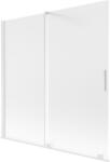Mexen Velar kétszárnyú, tolóajtós kádparaván 160 x 150 cm, matt, fehér - 896-160-000-31-20 (896-160-000-31-20)
