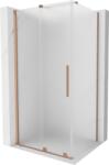 Mexen Velar tolóajtós zuhanykabin 140 x 90 cm, fagyott, kefélt réz - 871-140-090-31-65 (871-140-090-31-65)
