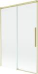 Mexen Rox 2-szárnyú, tolható fürdőkádparaván 120 x 150 cm, átlátszó, arany kefélt - 8C9-120-001-55-00 (8C9-120-001-55-00)