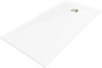 Mexen Stone+ téglalap alakú kompozit zuhanytálca, 160 x 80 cm, fehér, arany szifontakaró - 44108016-G (44108016-G)