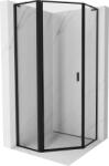 Mexen Mist L ötszögletű, balra nyíló zuhanykabin 100 x 100 cm, fekete keret, fekete - 8A8L-100-100-70-70-L (8A8L-100-100-70-70-L)