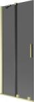 Mexen Velar 2 szárnyú toló zuhanyfal 80 x 150 cm, grafit, arany kefe - 896-080-000-41-55 (896-080-000-41-55)