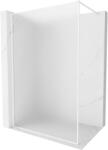 Mexen Kioto-F Walk-in zuhanyfal kerettel 120 x 202 cm, deres 8 mm, fehér - 800-120-104-20-30 (800-120-104-20-30)