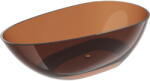 Mexen Glass szabadon álló átlátszó kád 170 x 85 cm, föld, krómozott lefolyó - 58061708505 (58061708505)