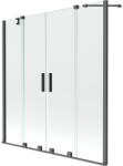 Mexen Velar Duo, 2-szárnyú, toló zuhanyfal, 150 x 150 cm, átlátszó, gun metal - 896-150-000-02-95 (896-150-000-02-95)