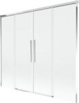 Mexen Rox kétszárnyú toló kádfal 190 x 150 cm, átlátszó, króm - 8C9-190-002-01-00 (8C9-190-002-01-00)