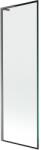 Mexen Next L 1-szárnyú kádparaván 60 x 150 cm, fekete keret, gun metal - 895-060-000-03-70-95 (895-060-000-03-70-95)