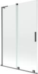 Mexen Velar L 2 szárnyú toló zuhanyfal 120 x 150 cm, átlátszó, szálcsiszolt fegyverszürke - 896-120-003-01-66 (896-120-003-01-66)