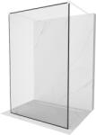 Mexen Kioto szabadon álló zuhanyfal 100 x 200 cm, fekete keret 8 mm, fehér - 800-100-002-20-70 (800-100-002-20-70)