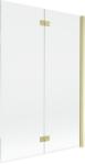 Mexen Mist 2-szárnyú, jobbos zuhanypanel 120 x 150 cm, átlátszó, arany szálcsiszolt - 8A9-120-002-55-00-P (8A9-120-002-55-00-P)