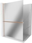 Mexen Kioto+ L zuhanyfal polccal Walk-in 110 x 200 cm, tükör, csiszolt réz - 800-110-123-65-50 (800-110-123-65-50)
