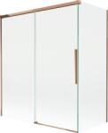 Mexen Rox 2 szárnyú toló zuhanyfal 140 + 70 x 150 cm, átlátszó, rózsaarany - 8C9-140-070-60-00 (8C9-140-070-60-00)