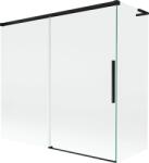 Mexen Rox L kádparaván 2-szárnyú toló 170 + 70 x 150 cm, átlátszó, fekete - 8C9L-170-070-70-00 (8C9L-170-070-70-00)