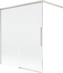 Mexen Rox 2-szárnyú toló zuhanyfal 140 x 150 cm, átlátszó, kefélt nikkel - 8C9-140-003-97-00 (8C9-140-003-97-00)