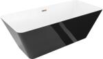 Mexen Velo Slim szabadon álló kád 170 x 75 cm, fehér/fekete, túlfolyó rózsaszín arany - 52811707575-60 (52811707575-60)