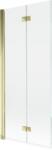 Mexen Mist kádparaván 2-szárnyú balos 80 x 150 cm, átlátszó, arany - 8A9-080-002-50-00-L (8A9-080-002-50-00-L)