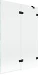 Mexen Lunar 2-szárnyas fürdőszobai paraván, jobbos 120 x 150 cm, átlátszó, fekete - 897-120-100-70-00-P (897-120-100-70-00-P)