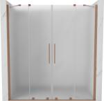 Mexen Velar Duo tolózuhanyajtó 180 cm, zúzmarás, csiszolt réz - 871-180-000-32-65 (871-180-000-32-65)