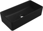 Mexen Nadia asztali mosdókagyló 46 x 23 cm, fekete matt - 21614685 (21614685)