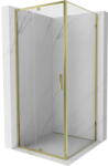 Mexen Exo nyíló zuhanykabin 90 x 90 cm, átlátszó, arany - 819-090-090-50-00 (819-090-090-50-00)