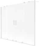 Mexen Velar Duo kétszárnyú toló kádparaván 180 x 150 cm, matt, fehér - 896-180-000-32-20 (896-180-000-32-20)