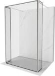 Mexen Kioto szabadon álló zuhanyfal 150 x 30 x 30 cm, fekete keret, csiszolt nikkel - 800-150-030-222-97-70-030 (800-150-030-222-97-70-030)