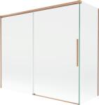 Mexen Rox 2-szárnyú tolózuhany paraván 180 + 80 x 150 cm, átlátszó, csiszolt réz - 8C9-180-080-65-00 (8C9-180-080-65-00)