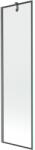 Mexen Next 1-szárnyú fürdőkádparaván 50 x 150 cm, fekete keret, gun gray kefe - 895-050-000-00-70-66 (895-050-000-00-70-66)
