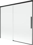 Mexen Rox kétszárnyú eltolható fürdőkádparaván 170 x 150 cm, átlátszó, fekete - 8C9-170-001-70-00 (8C9-170-001-70-00)