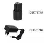DEDRA-EXIM 12V-os Li-Ion csere töltő a DED7884 DED78746 készülékhez (DED78746)