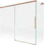 Mexen Rox L kádparaván 2-szárnyú toló 190 + 90 x 150 cm, átlátszó, kefe hatású réz - 8C9L-190-090-65-00 (8C9L-190-090-65-00)