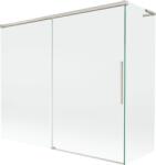 Mexen Rox L 2-szárnyú, kétszárnyú, 180 + 90 x 150 cm-es átlátszó, kefélt nikkel - 8C9L-180-090-97-00 (8C9L-180-090-97-00)