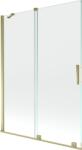 Mexen Velar 2-szárnyú, tolható fürdőkád paraván 130 x 150 cm, átlátszó, arany - 896-130-000-01-50 (896-130-000-01-50)