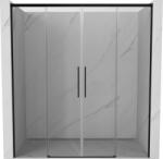 Mexen Rox Duo 200 cm-es, átlátszó, fekete tolóajtós zuhanyajtó - 8C2-200-002-70-00 (8C2-200-002-70-00)