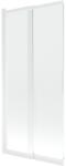 Mexen Fox kádparaván 2-szárnyas toló 85 x 150 cm, átlátszó, fehér - 891-085-002-20-00 (891-085-002-20-00)
