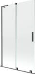 Mexen Velar L 2-szárnyú, eltolható zuhanyfal 110 x 150 cm, átlátszó, gun gray kefélt - 896-110-003-01-66 (896-110-003-01-66)